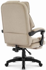 Ергономичен офис стол HC-1031 с поставка за крака - бежов