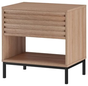 Нощно шкафче с дъбов плот в естествен цвят Celine – Støraa