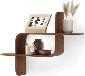 Двуетажен рафт от каучуково дърво в естествен цвят Montage - Umbra