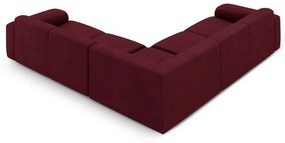 Ъглов диван в цвят бордо (променлив/L форма) Molino – Micadoni Home