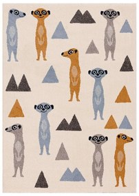 Антиалергичен детски килим 230x160 cm Funny Meerkat - Yellow Tipi