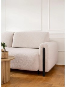 Бежов/кремав сгъваем/с място за съхранение диван от прежда с примки от букле 244 cm Arcadova – ELTAP