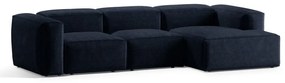Тъмносин ъглов диван от рипсено кадифе (десен ъгъл) Bergano – Cosmopolitan Design