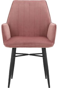 Светлорозови тапицирани трапезни столове в комплект 2 бр. Anzo – Støraa