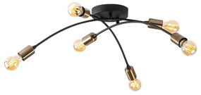 Черно осветително тяло за таван 67x67 cm Banana – Opviq lights