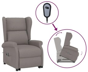 289738 vidaXL Изправящ стол, таупе, текстил