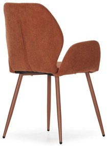 Теракотени тапицирани трапезни столове в комплект 2 бр. Ansu – Marckeric