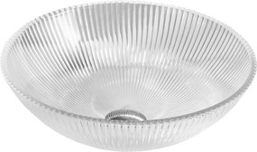 Mexen Zuri стъклена мивка за монтаж върху плот 39 x 39 cm, прозрачна - 24193900