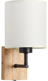 Brilagi - Аплик NUBILA WOOD 1xE27/25W/230V дъб/черен/кремав