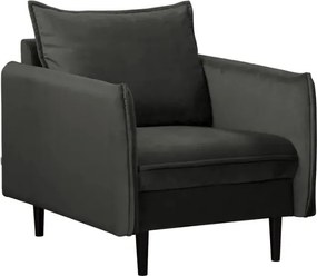 Тъмносиво кадифено кресло Juli – Ropez