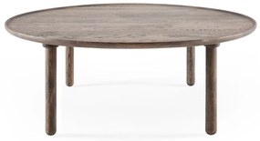 Кафява кръгла масичка за кафе от масивен дъб ø 100 cm Mu – Gazzda