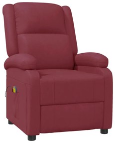 340166 vidaXL Масажен стол виненочервен изкуствена кожа
