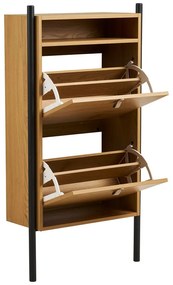 Накланяща се стойка за обувки от декор от дъб в естествен цвят 62x118x26 cm Barco – House Nordic