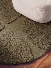 Ръчно изработен кръгъл килим в цвят каки ø 160 cm Lambeth Jasper – Ted Baker