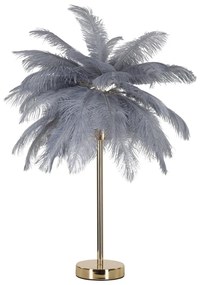 Сиво-златиста настолна лампа (височина 55 cm) Palm – Mauro Ferretti