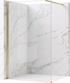 Параван за душ Rea Flexi Transparent / Brush Gold 80