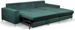 Ъглов диван Consuegra -Зелена