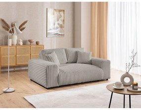 Светлосив диван от рипсено кадифе 178 cm Justin – Ropez