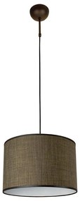 Пендел ЛИОН, ø300, патина, абажур Сами Кафяв, 1xE27