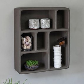 Тъмно сив двуетажен рафт от камък Art Studio - Mette Ditmer Denmark