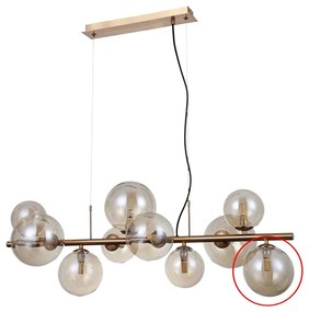 ITALUX - Резервно стъкло за полилей и стенна лампа CANELLO G9 Ø 15 см кафяв