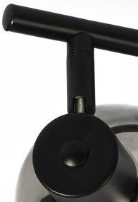 Арт Деко плафон черен с димно стъкло 2 светлини - Vidro