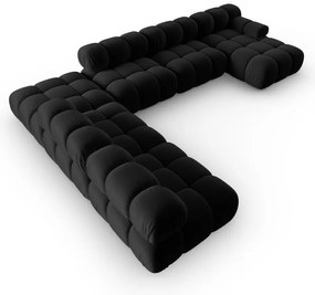 Диван от черно кадифе 379 cm Bellis - Micadoni Home