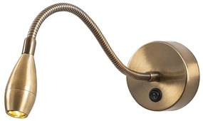 LED стенна лампа в златисто Reading – Opviq lights