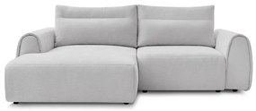 Светлосив ъглов диван Aden – Bobochic Paris