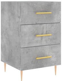 827648 vidaXL Нощно шкафче, бетонно сиво, 40x40x66 см, инженерно дърво