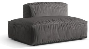 Сив кадифен модул за диван (ляв ъгъл) Martina – Micadoni