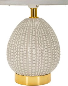 Светлосива керамична настолна лампа с текстилен абажур (височина 30,5 cm) Flavi – Mauro Ferretti