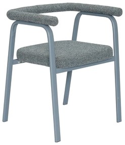 Сиви тапицирани трапезни столове в комплект с подлакътници 2 бр. Ecto – Hübsch