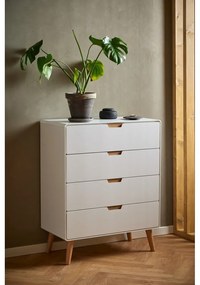 Бял скрин 80x100x40 cm Lowell – Actona