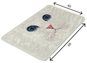 Кремав килим за баня 40x60 cm Blue Eyes – Foutastic