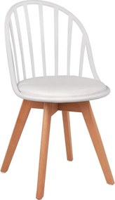 Кухненски стол Aluna-Бял (4) парчета