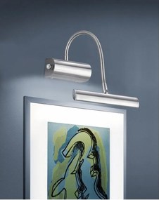 LED стенна лампа с огъваща се структура/затъмняваща се в сребрист цвят Curtis – Trio