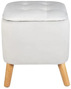 Светлосива кадифена табуретка - Wenko