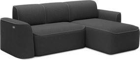 Тъмносив ъглов диван от букле (десен ъгъл) Ume – ELTAP
