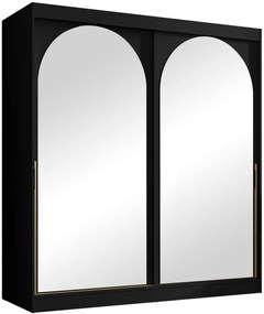 Гардероб Модин плъзгащ-черен-дължина: 200 см