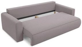 Кадифен разтегателен диван с място за съхранение в цвят лавандула 238 cm Kapua – Makamii