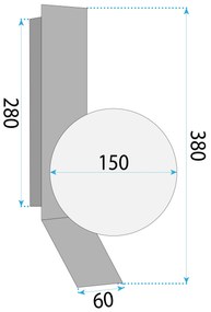 СТЕННА ЛАМПА APP1757-1W ЧЕРЕН ХРОМ