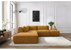Ъглов диван в цвят горчица (променлив) Jeanne - Bobochic Paris