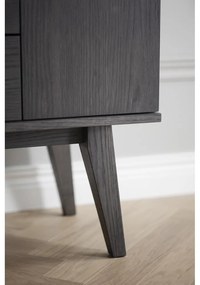 Кафяв нисък скрин от декор от дъб 150x85 cm Filippa – Rowico