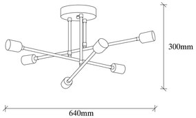 Бяло осветително тяло за таван 64x64 cm Flower – Opviq lights