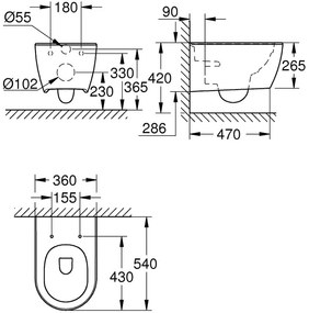 Висящ тоалетна Grohe Rimless Essence