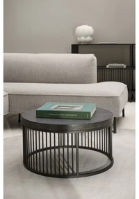 Черна кръгла масичка за кафе с плот от имитация на мрамор ø 65 cm Strington – Actona