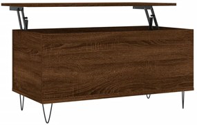 830979 vidaXL Маса за кафе, кафяв дъб, 90x44,5x45 см, инженерно дърво