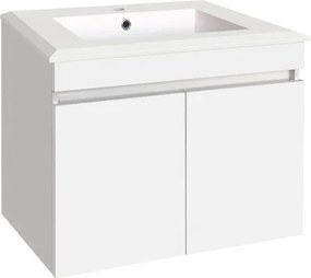 Конзолен PVC шкаф ICP 7355 ЕМЕЛИН с умивалник, 70x45x55см