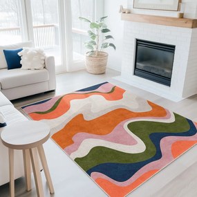 Оранжева пътека подходяща за пране 60x230 cm Squiggly Orange – Mila Home